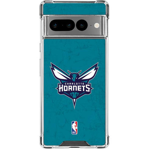 NBA Charlotte Hornets Distressed Google Pixel 7 Pro Clear Case